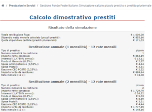 calcolo rata prestiti inps